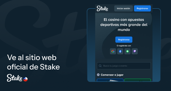 Visite el sitio web de Stake Casino para comenzar el registro