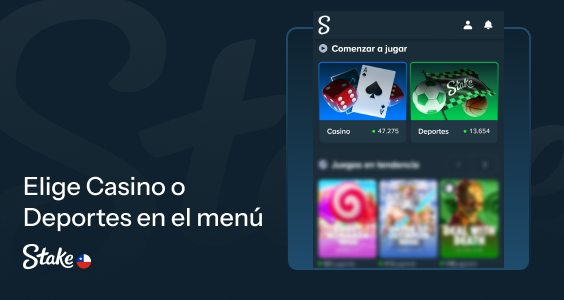 Elige entre casino y apuestas deportivas - Stake Casino Chile
